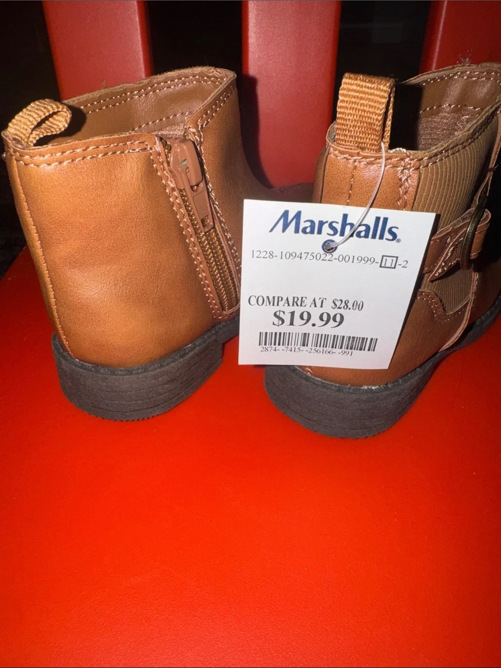 Carter's Brown Toddler Ankle Boots with Side Zipper
